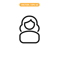 User Icon With Regular Style, Vector Illustration