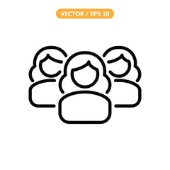 User Icon With Regular Style, Vector Illustration