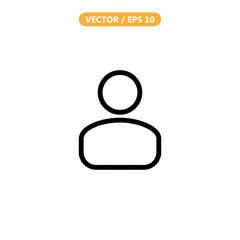 User Icon With Regular Style, Vector Illustration