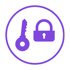 lock and key icon vector illustration