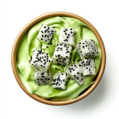  whipped coconut-matcha cream bowl