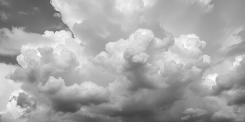 Dramatic black and white sky; fluffy storm clouds, thunder, tumbling, abstract, gray, smoke, white clouds, dramatic sky
