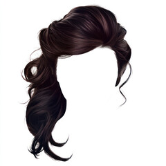 Naklejka premium woman with long hair