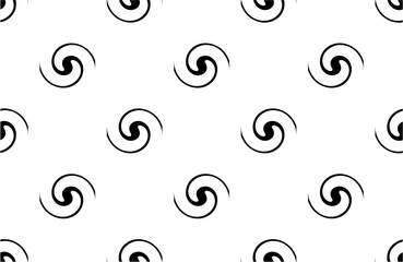 black and white seamless pattern. seamless pattern with black spiral on white background
