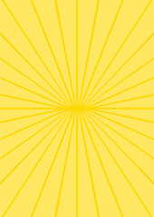 Vibrant Yellow Radiant Lines on Bold Background for Abstract Art Design