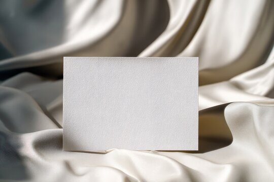 Elegant blank vintage stationery card on pristine white backdrop for sophisticated invitations and personalized designs for upscale events and special occasions