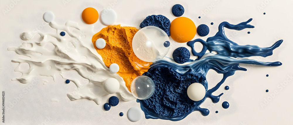 Poster abstract composition of colors and textures. suitable for modern designs product packaging or web gr