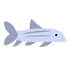Illustration set of various tropical fish
