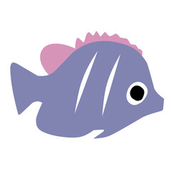 Illustration set of various tropical fish