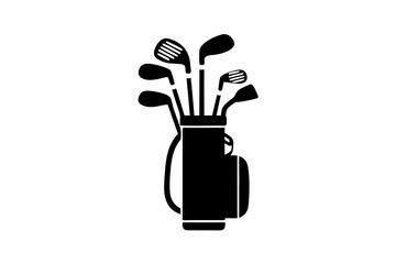 Golf Club icon silhouette vector illustration