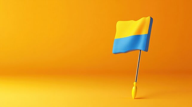 Ukrainian flag, simple design - Powered by Adobe