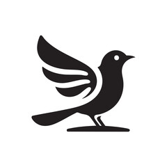 Obraz premium Pigeons Logo Vector Illustration 