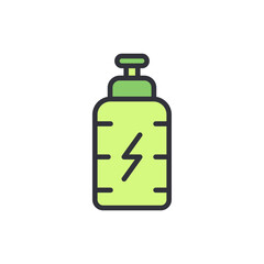 Energy drink colored icons, minimalist vector illustration ,simple transparent graphic element .Isolated on white background