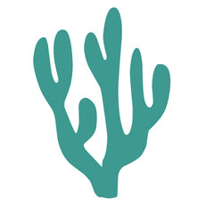 Fototapeta premium illustration Aquarium seaweed silhouette