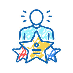 universal expert icon doodle illustration