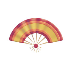 colorful fan isolated on white background