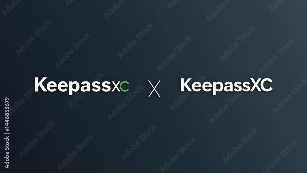 Aufkleber keepassxc. secure password keeper. product ad banner copy text. secure password keeper protects pers