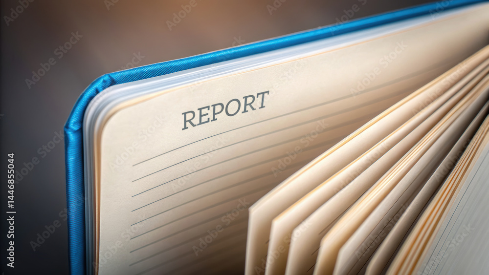 Poster mechanical consulting concept report document paper notebook office work business idea