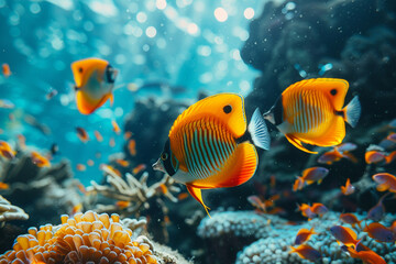 Fototapeta premium The vital role of island seas in supporting diverse marine ecosystems, sustaining fisheries, and enhancing the overall health and biodiversity of the ocean is of immense ecological significance 