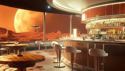 Martian Bar with Panoramic Views