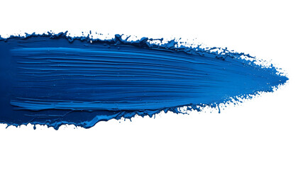 dark navy blue paint brush stroke isolated on white or transparent png,Bold Dark Blue Paint Brush Stroke with Rich Texture Isolated on White Background for Artistic Design Elements, High-Quality Image