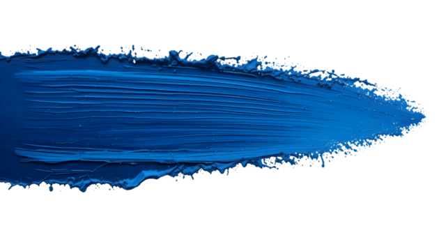 dark navy blue paint brush stroke isolated on white or transparent png,Bold Dark Blue Paint Brush Stroke with Rich Texture Isolated on White Background for Artistic Design Elements, High-Quality Image