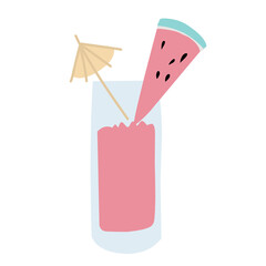 Fresh fruit juice set vector illustration