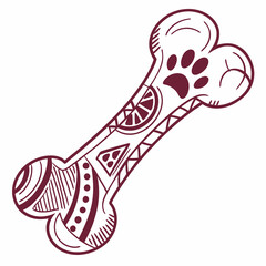 Dog Bone silhouette vector illustration