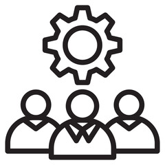 Team work icon in vector illustration