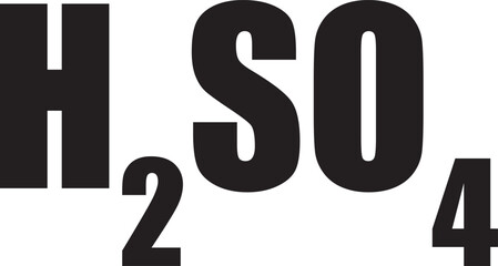 sulfuric acid chemical Formula vector illustration