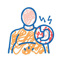 before bariatric icon doodle illustration