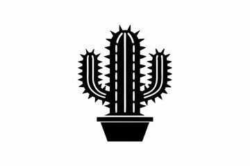 Cactus icon silhouette vector illustration