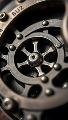 Obraz premium close up of a metal object on a table