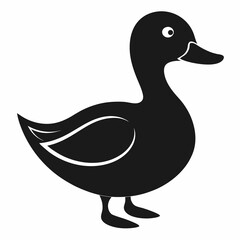 Duck icon silhouette vector illustration