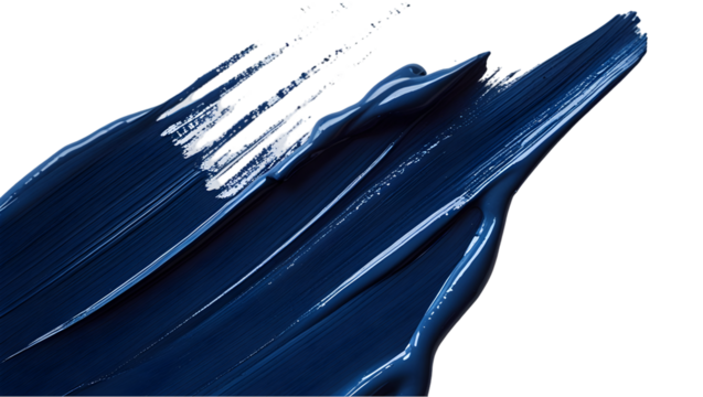 dark navy blue paint brush stroke isolated on white or transparent png,Bold Dark Blue Paint Brush Stroke with Rich Texture Isolated on White Background for Artistic Design Elements, High-Quality Image
