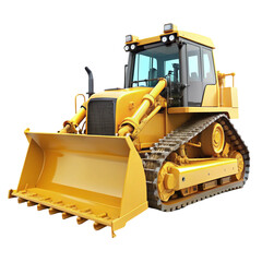 Fototapeta premium yellow bulldozer excavator