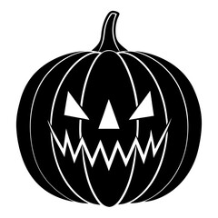 Pumpkin silhouette vector illustration