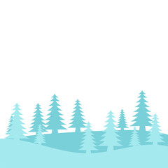 Pine Trees Hill Shape