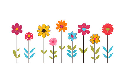 Colorful Floral Illustration Background