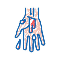 venous bleeding disease icon doodle illustration
