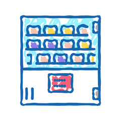 cooling pharmaceutical production icon doodle illustration
