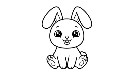 Cute Baby Bunny Coloring Page