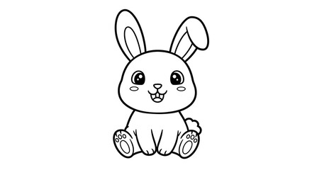 Cute Baby Bunny Coloring Page