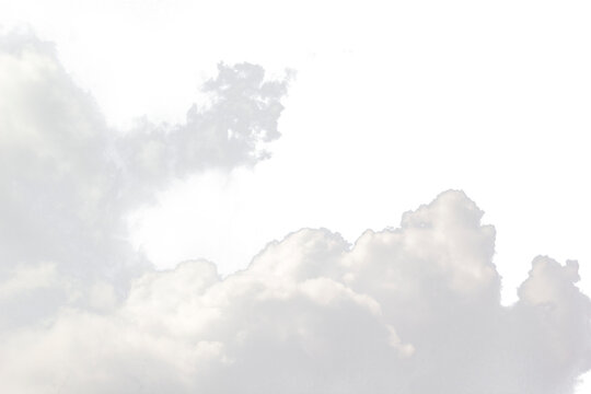 Fototapeta white clouds on transparent bakcground 