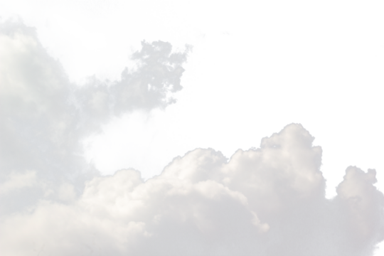 white clouds on transparent bakcground 