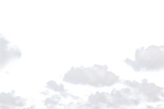 white clouds flying on transparent