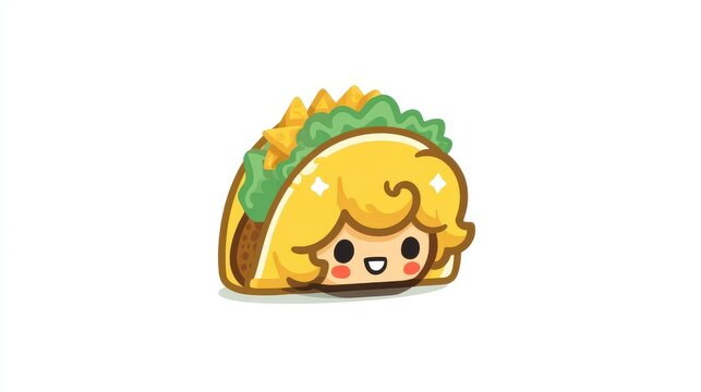 Cute Cartoon Taco Character Design