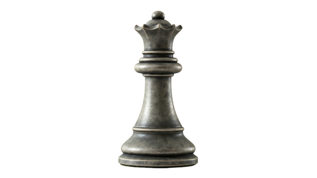 Wooden chess piece stands upright against a white background representing strategic gameplay