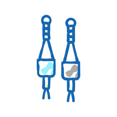 hanging pots for house plant icon doodle illustration