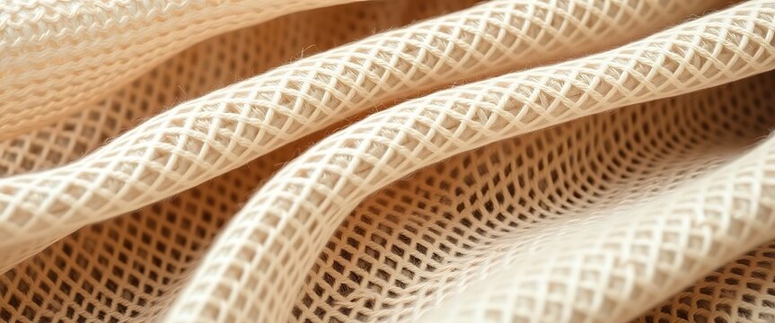 close up view of a white fabric